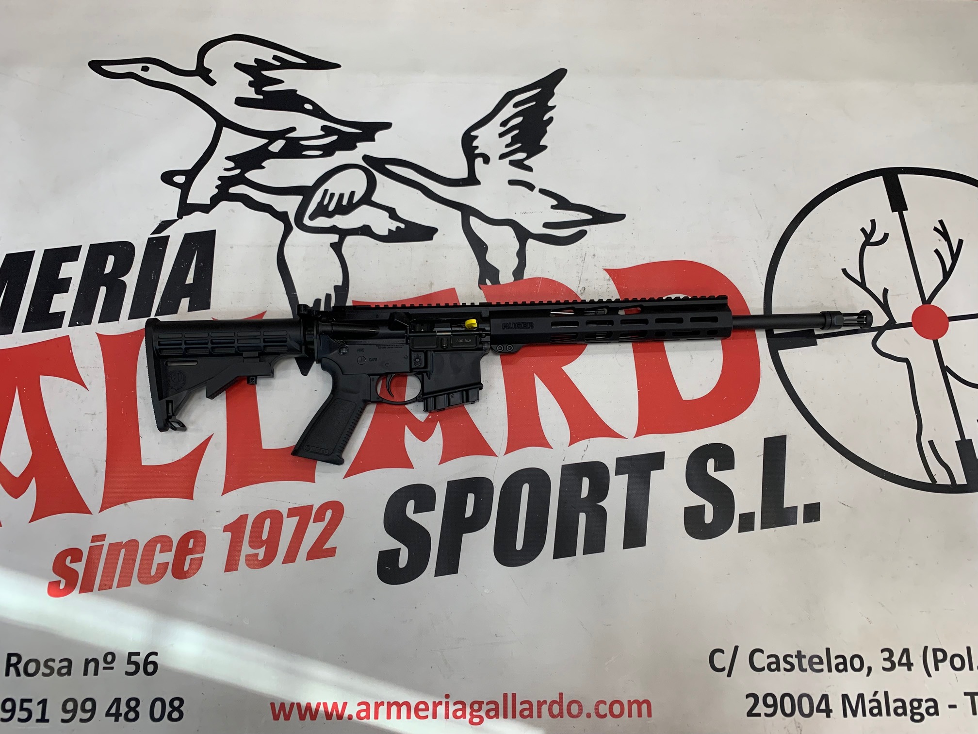 RIFLE RUGER AR-556 CAL 300 AAC BLK